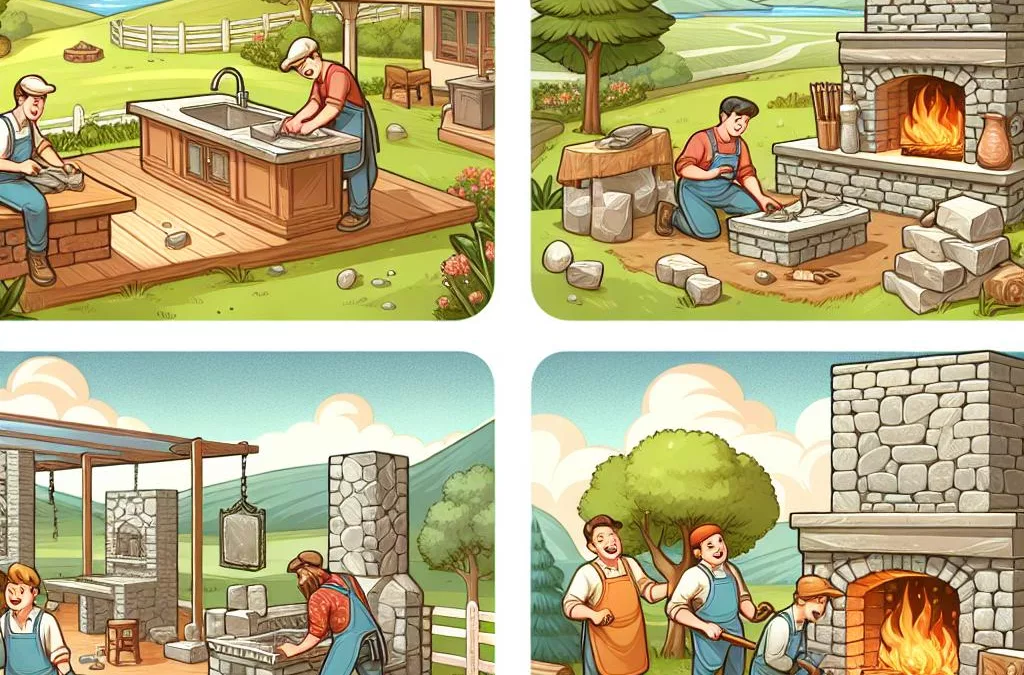 Creating Functional Outdoor Kitchens and Fireplaces with Stonework